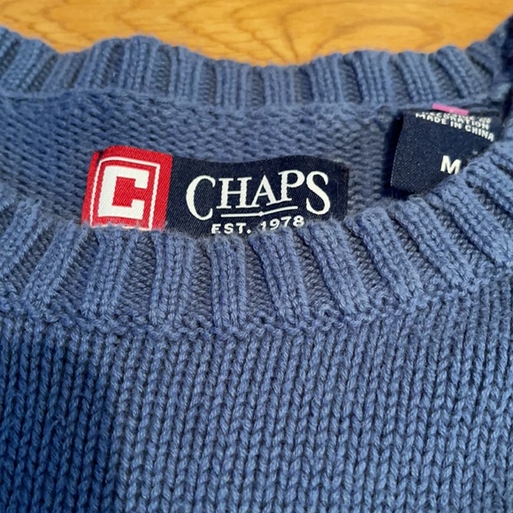 Dusty Blue Chaps Sweater - Picture 3 of 5